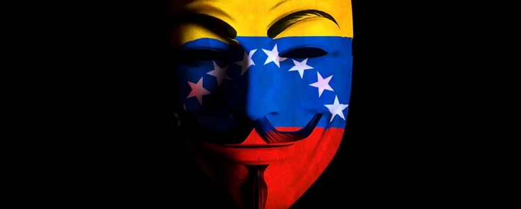 anonymus con una mascara con la bandera venezolana
Venezuela