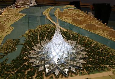 maqueta del proyecto de la isla de cristal